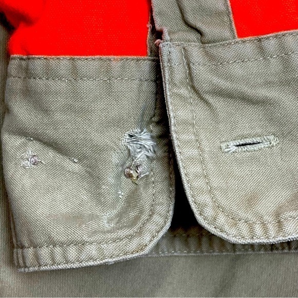 Bob Allen Hunting‎ Shooting Sport Shirt Tan Orange Cotton Padding Nylon Sz.Med. - Picture 11 of 12